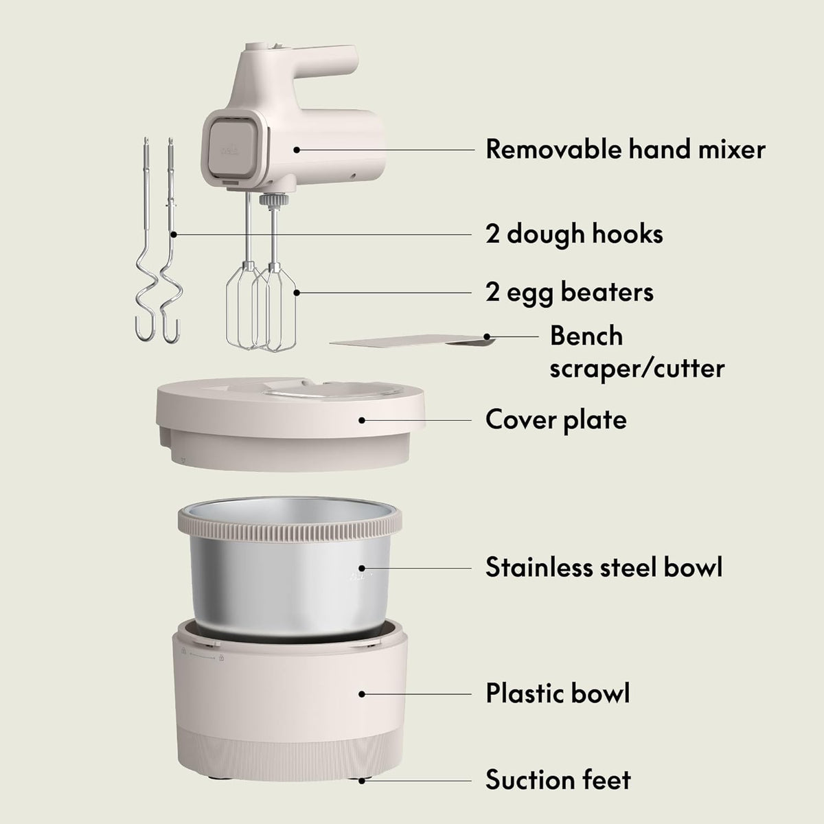 KITECHOME Hand & Stand Mixer