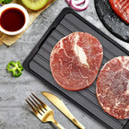 Defrosting Tray for Frozen Meat Rapid and Safer - Thawing Tray for Frozen Meat with Drip - Natural Heating Defroster Miracle Thaw Large Size Upgrades 6mm